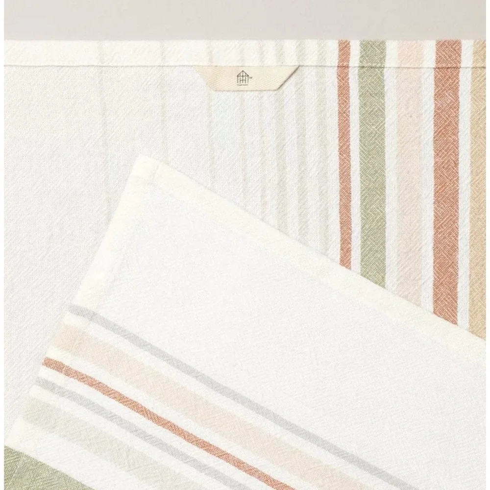Magnolia Hearth & Hand Kitchen Flour Sack Dish Towel Rainbow Stripe New Print‎